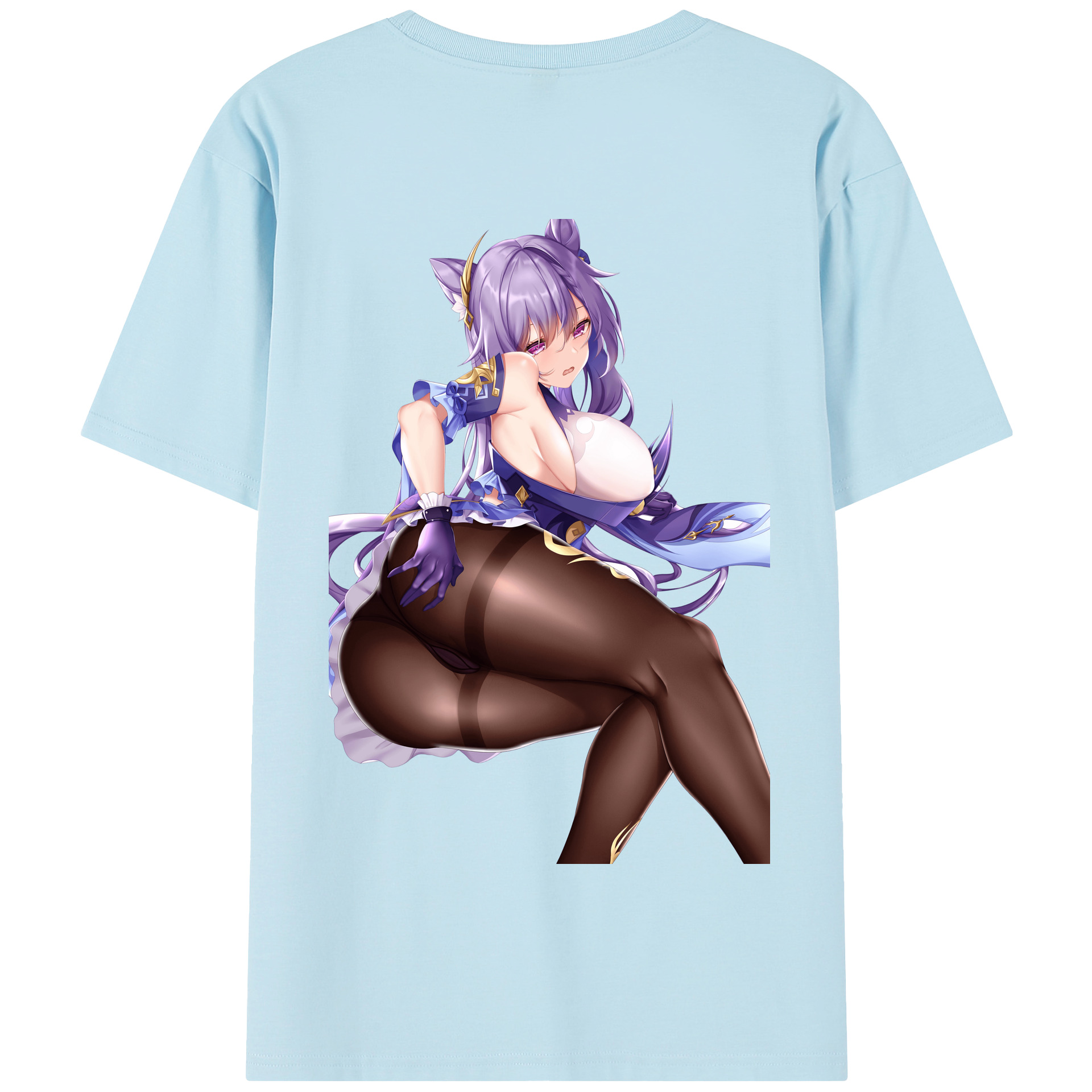 げんし神 刻晴 こくせい genshin Kokusei 綿100％半袖Tシャツ（背面プリント）